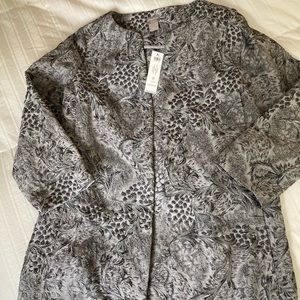 Chico’s travelers metallic thread jacket